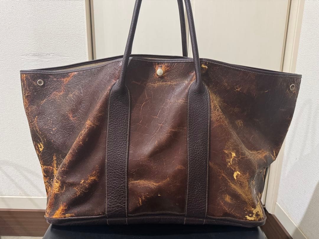 HERMES ガーデンパーティー GM アマゾニア エルメス 経年劣化品