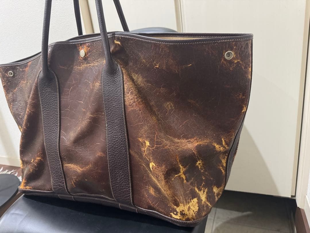 HERMES ガーデンパーティー GM アマゾニア エルメス 経年劣化品