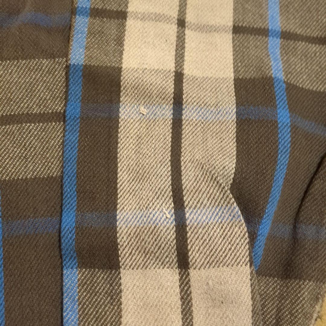 80s 超好配色 ファイブブラザーネルシャツ 黒×青×グレー アメリカ製