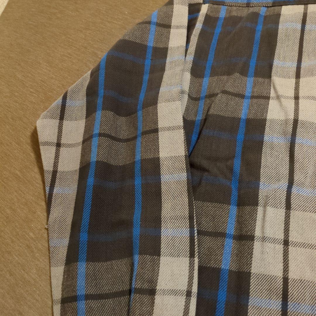 80s 超好配色 ファイブブラザーネルシャツ 黒×青×グレー アメリカ製