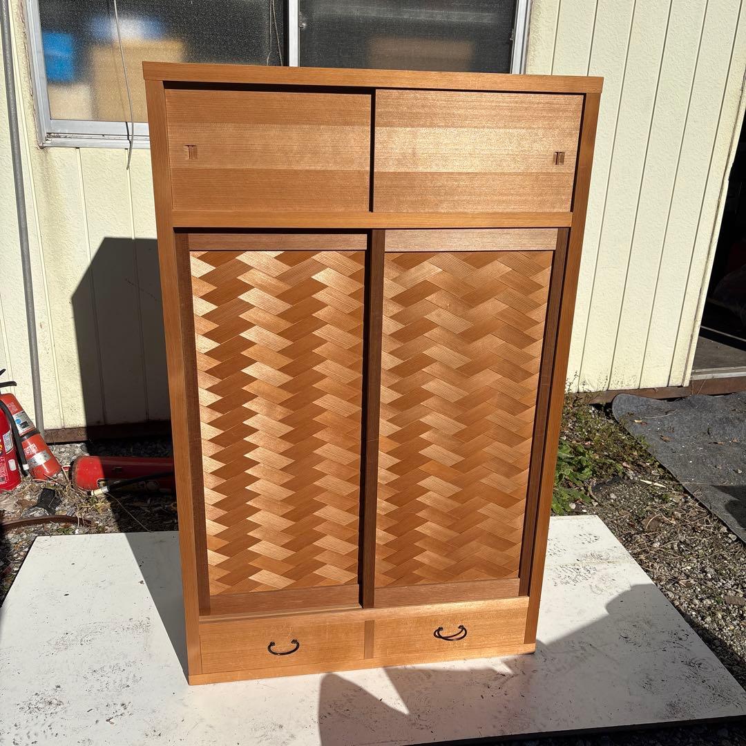 Dora　水屋箪笥　茶道具　網代扉