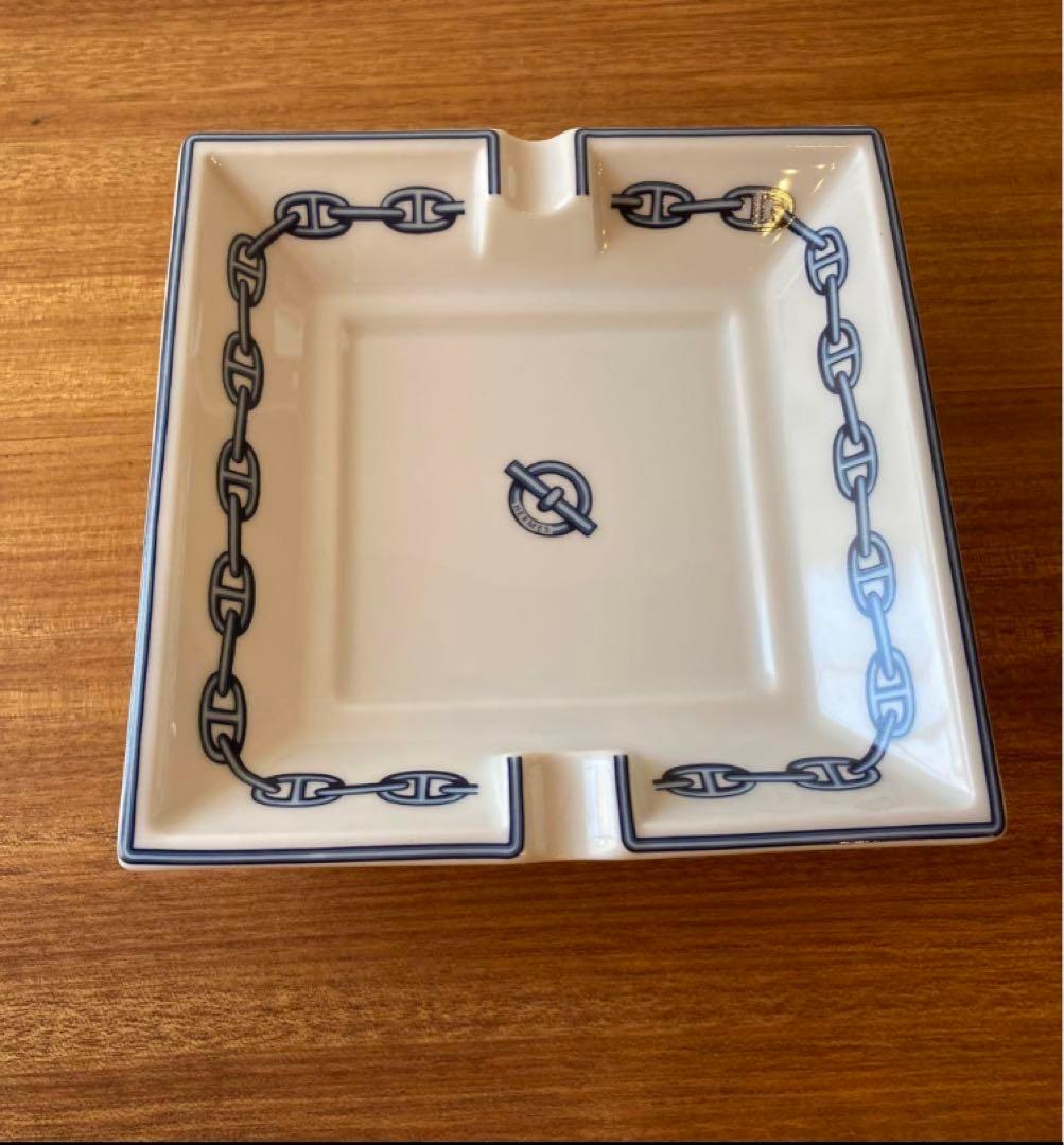 裏刻印あり　HERMES エルメス シェーヌダンクル 【ブルー】シガーレスト