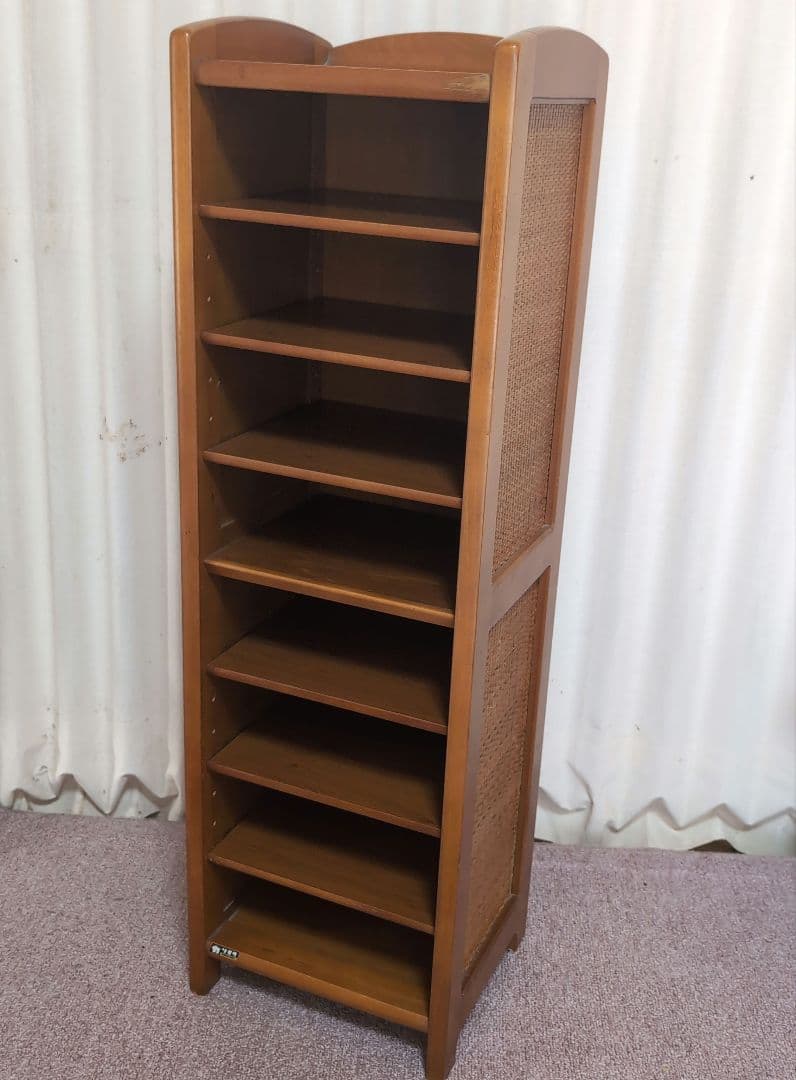 値下げオールドカリモク8段スリッパラックラタン