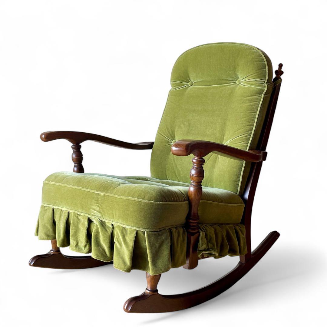 69【希少】キツツキ 飛騨産業 穂高 ロッキングチェア レトロ 椅子