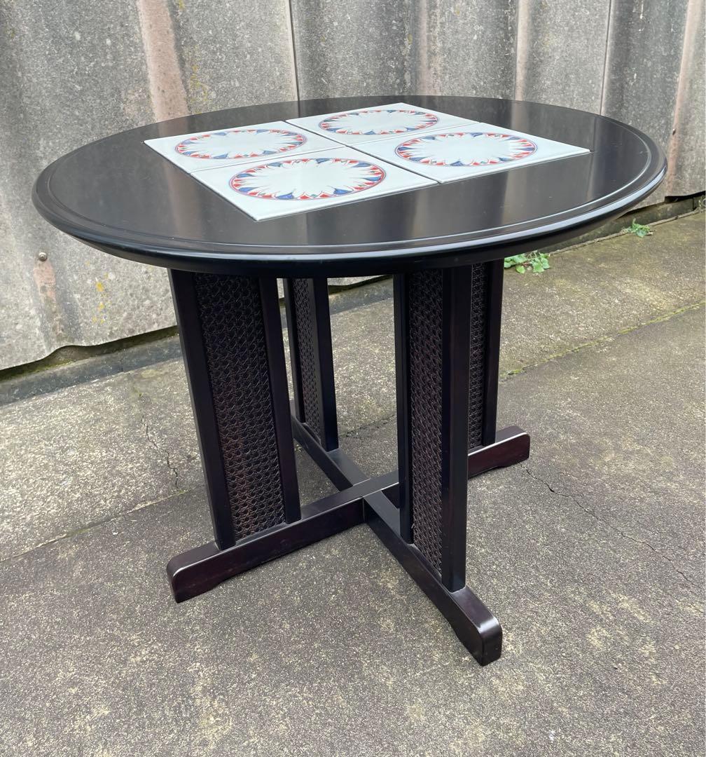 モリシゲ家具/MORISHIGE/高級家具/メヌエット/ラウンドテーブル/タイル