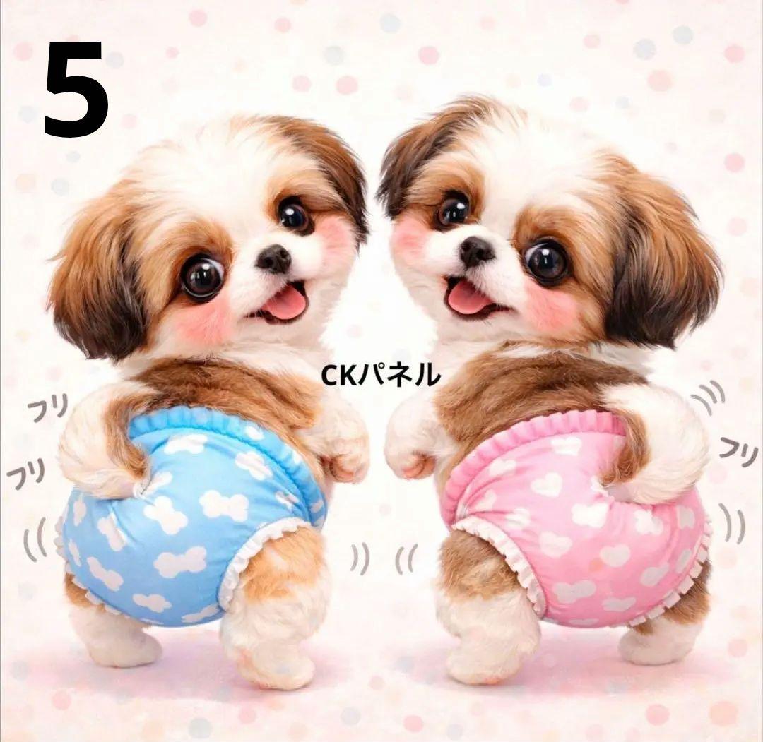 ご確認用　A213 フリフリわんこ柄　ハンカチ　ハンドメイド12/29