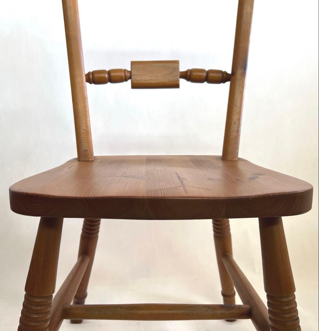 パイン材・ダイニングチェア・スクロールバックチェア