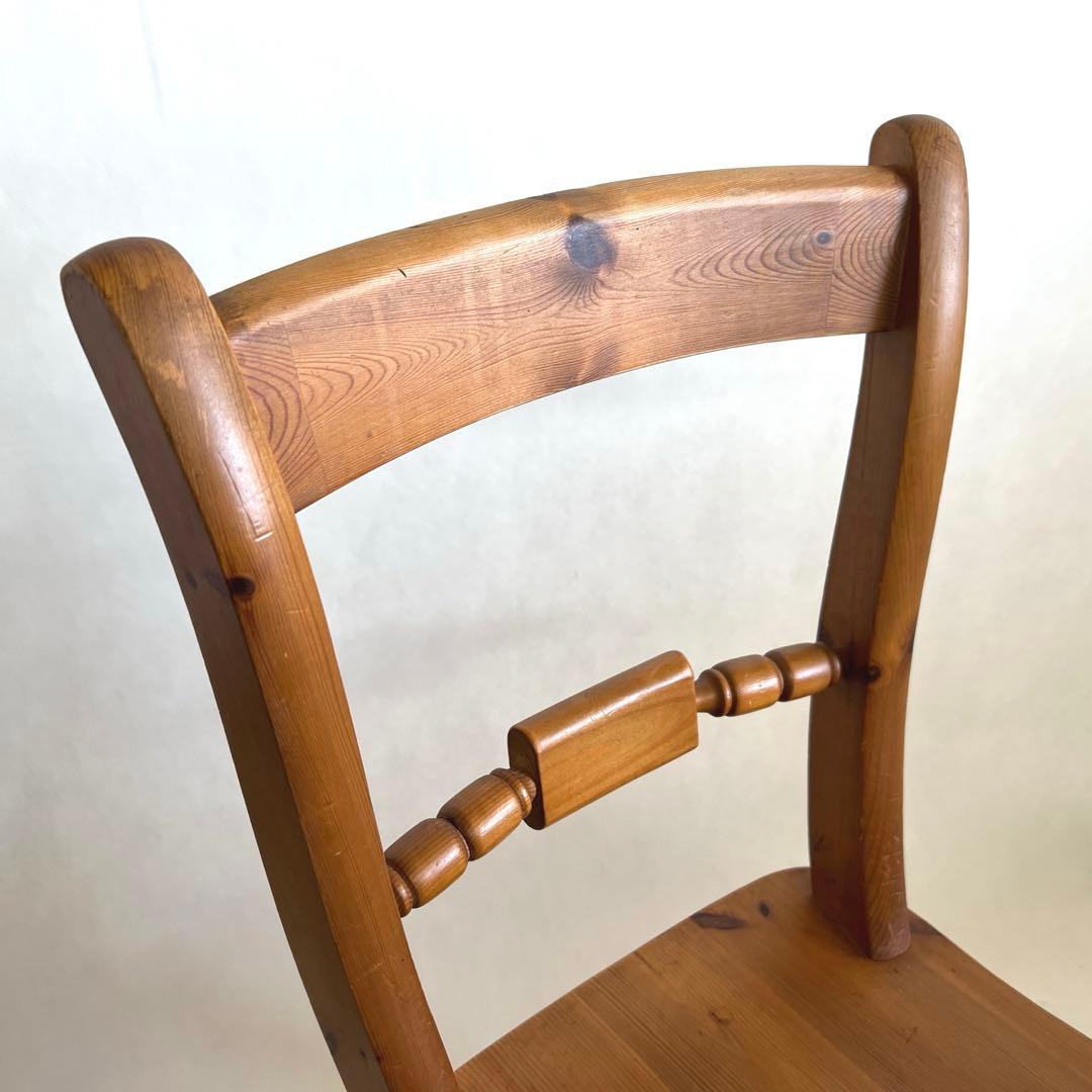 パイン材・ダイニングチェア・スクロールバックチェア