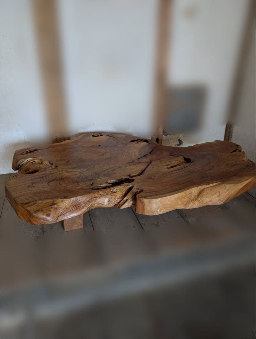 引き取り限定　高級　１枚板　ローテーブル　天然木　テーブル