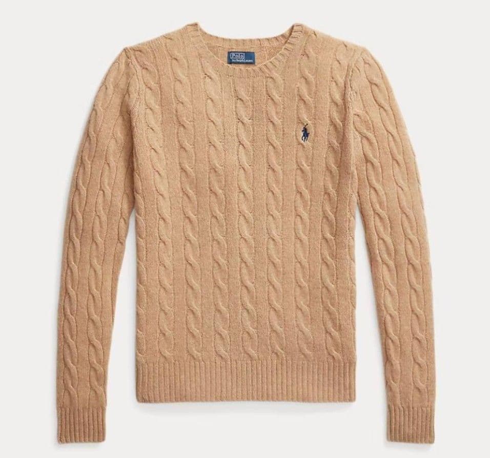 Polo Ralph Lauren ケーブル デザインコットンニットセーター　L