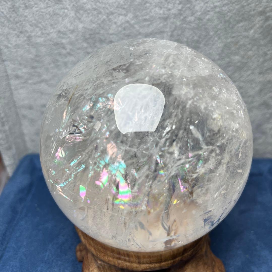 ご予約水晶スフィア　直径92mm 虹ギラギラ　30%off❣️