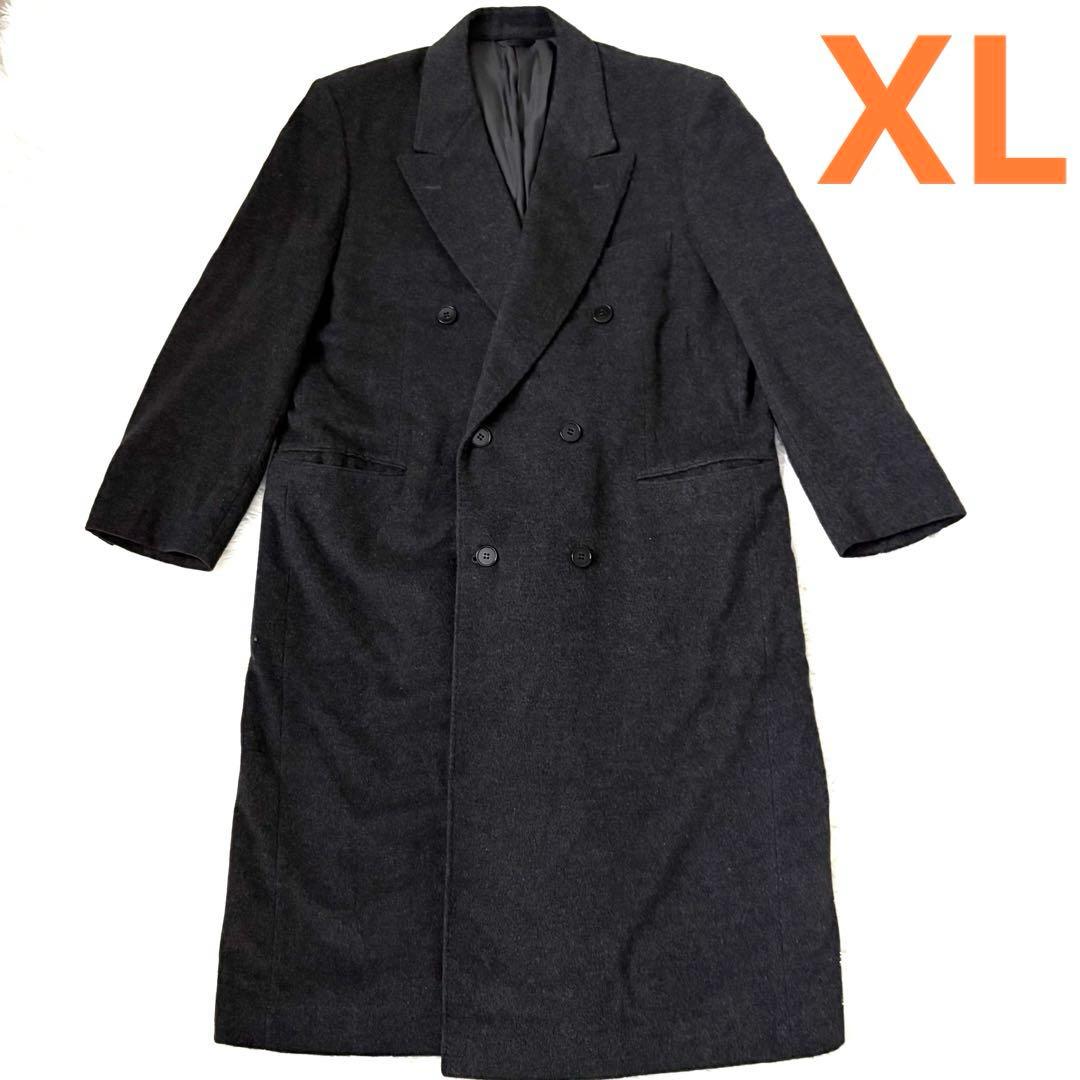 極美品☆ピエールカルダン　ダブル　チェスターコート　カシミア100% LL