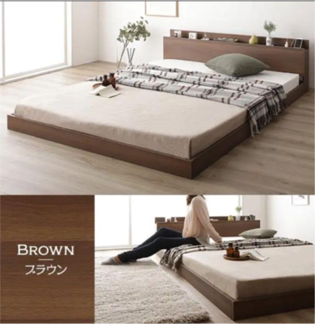 ベッドフレーム一式 コンセント,棚付き！