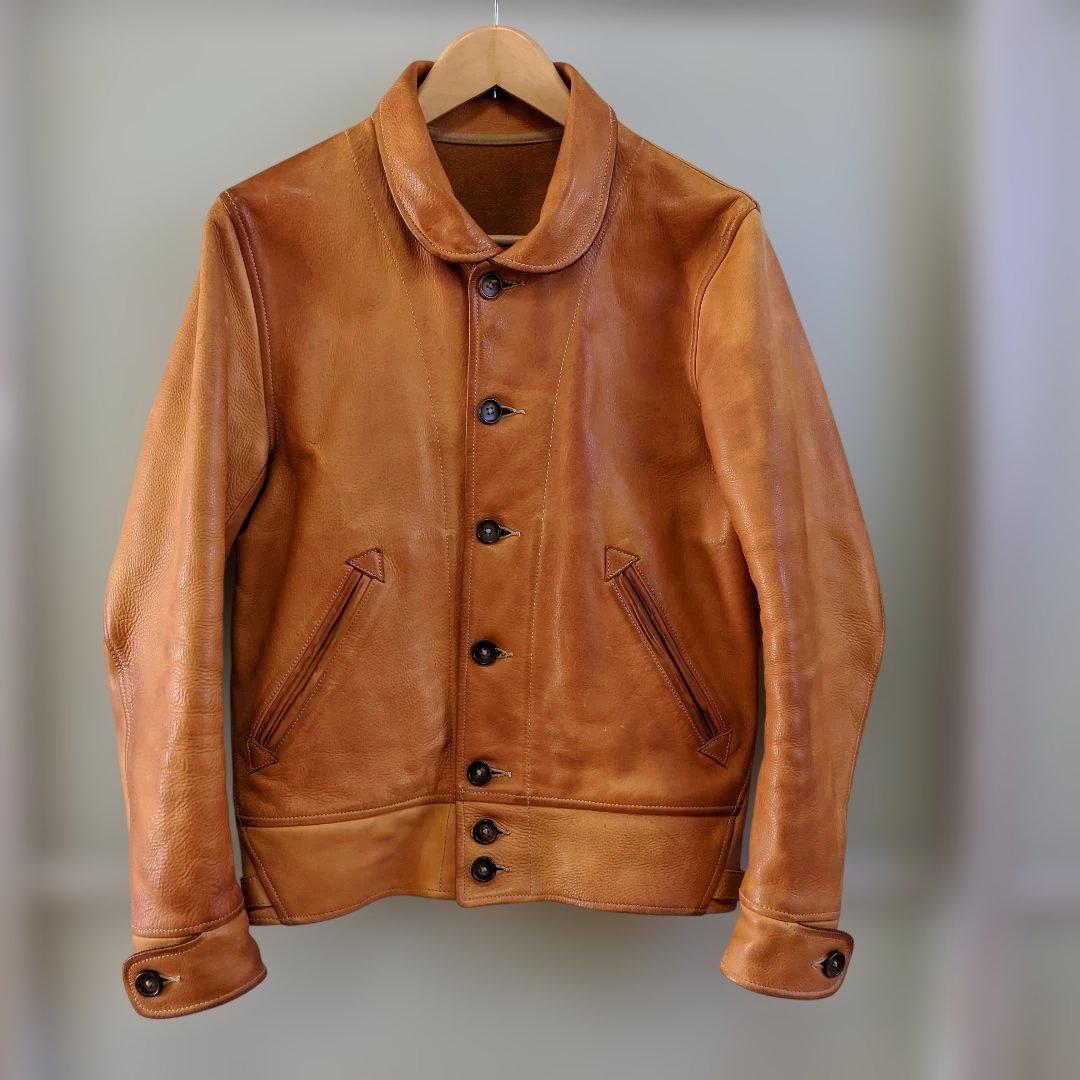 最終価格】ヌメ革ビンテージカウハイドコサックジャケット SIZE M