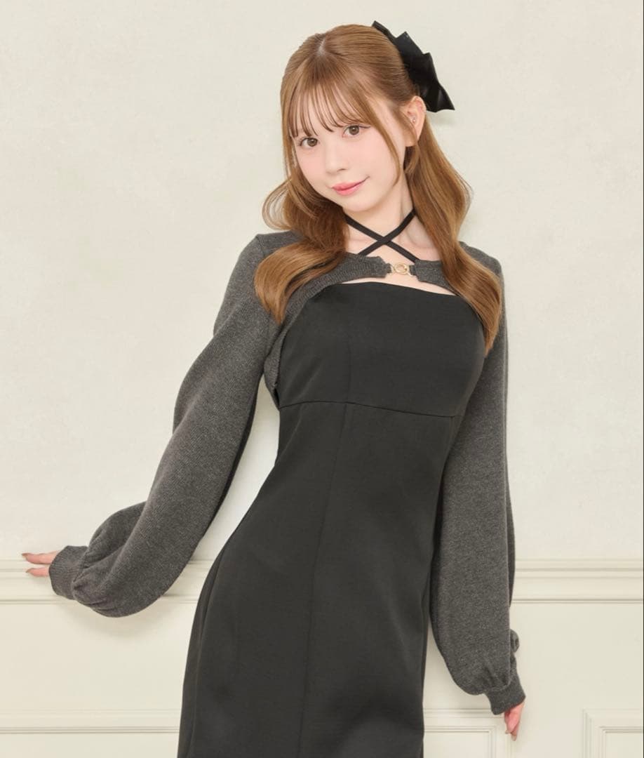 apres jour ボレロ付きデザインキャミワンピース