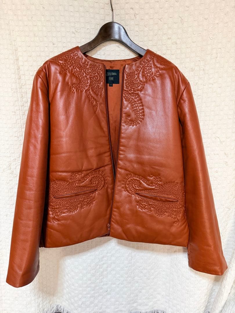 ジャンボールゴルティエ　ブラウン　希少ステッチレザージャケット　ヴィンテージ品