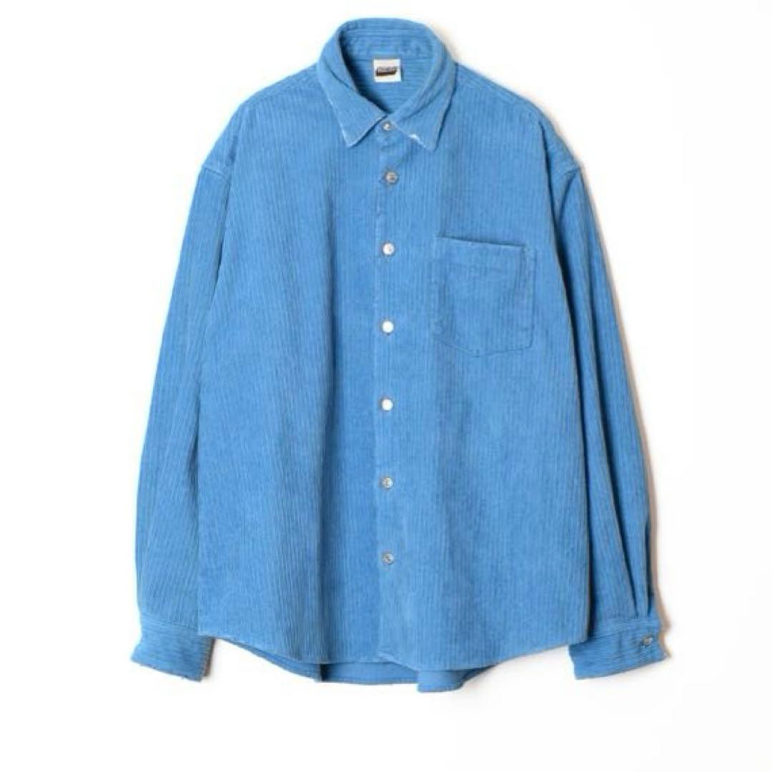 HOLIDAY ブルー　ダメージ　コーディロイ　シャツジャケット