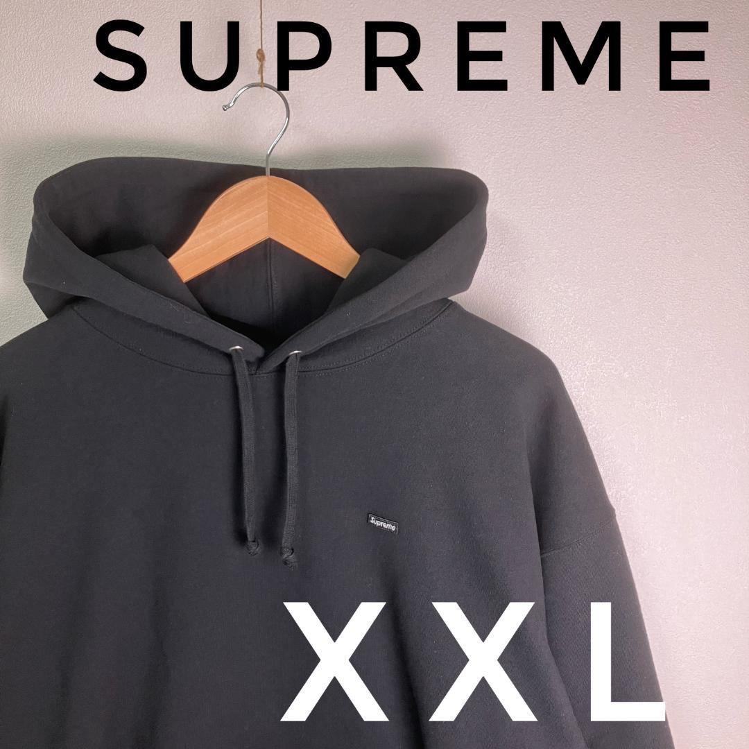 【美品！】supreme◆small box logo パーカー 黒 XXL