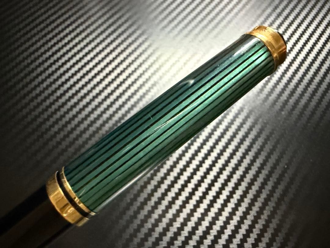 極美品 初期型 ペリカン スーベレーン D400 緑縞 ペンシル 0.5mm