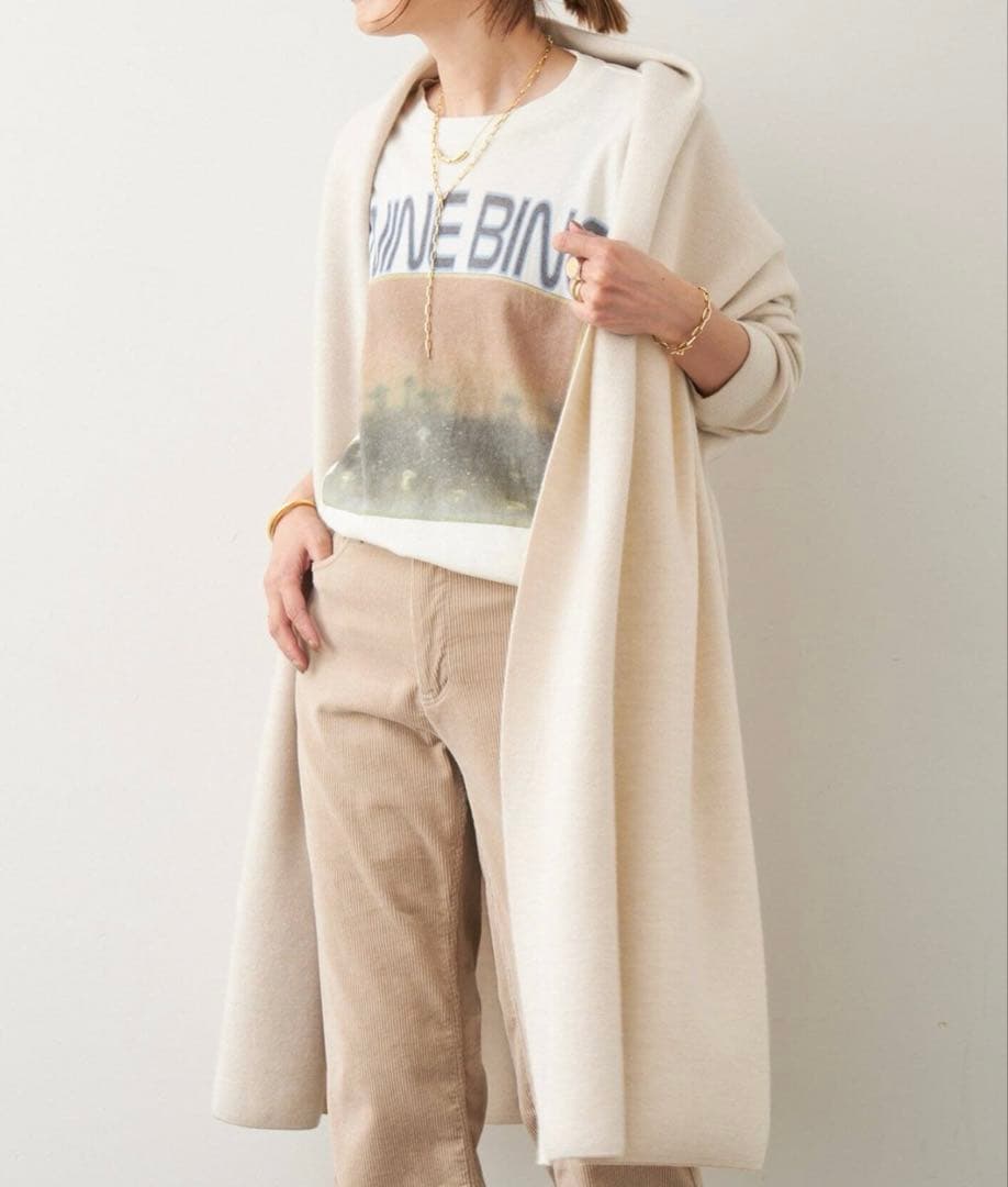 スムースニットガウンMIDI コート