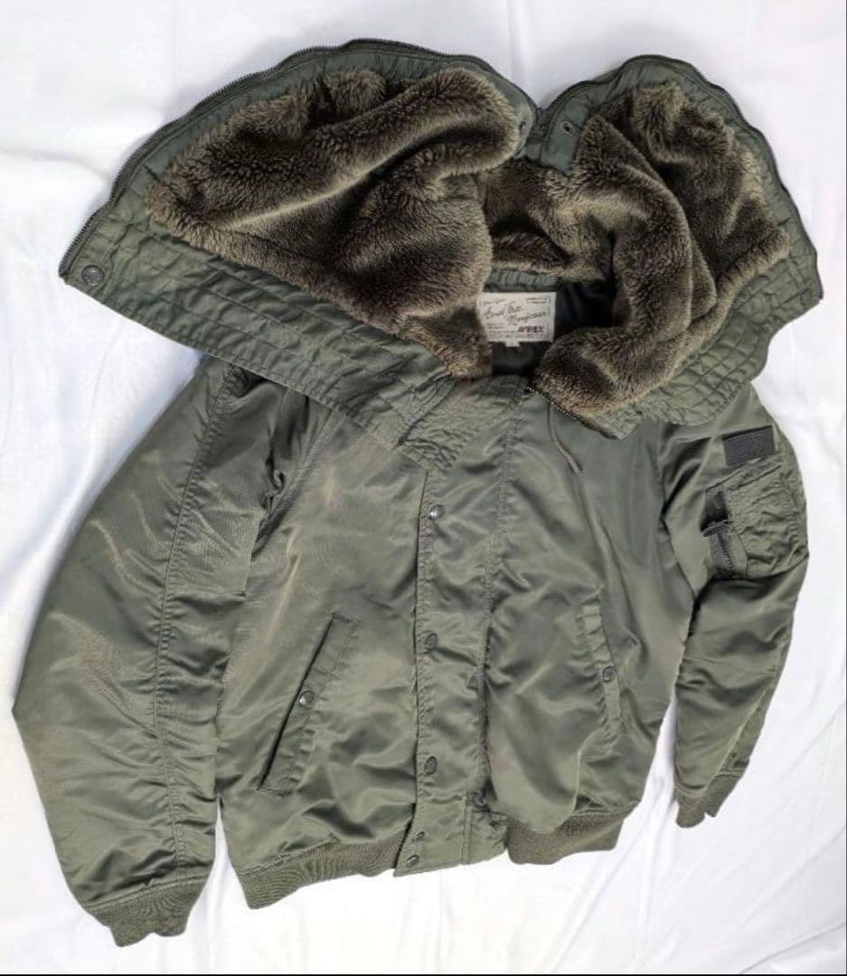 AVIREX N-2B フライトジャケット　ミリタリー　カーキ　L