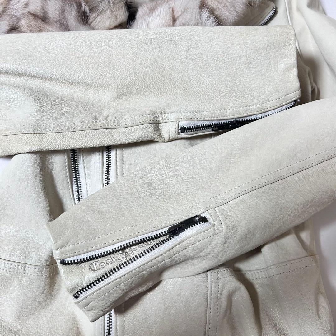 y2k ファー付きラムレザーライダース グランジ 平成ギャル お兄系