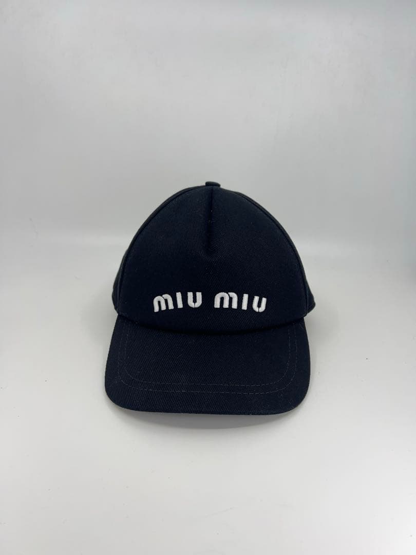 miumiu ベースボールキャップ サイズM ブラック系