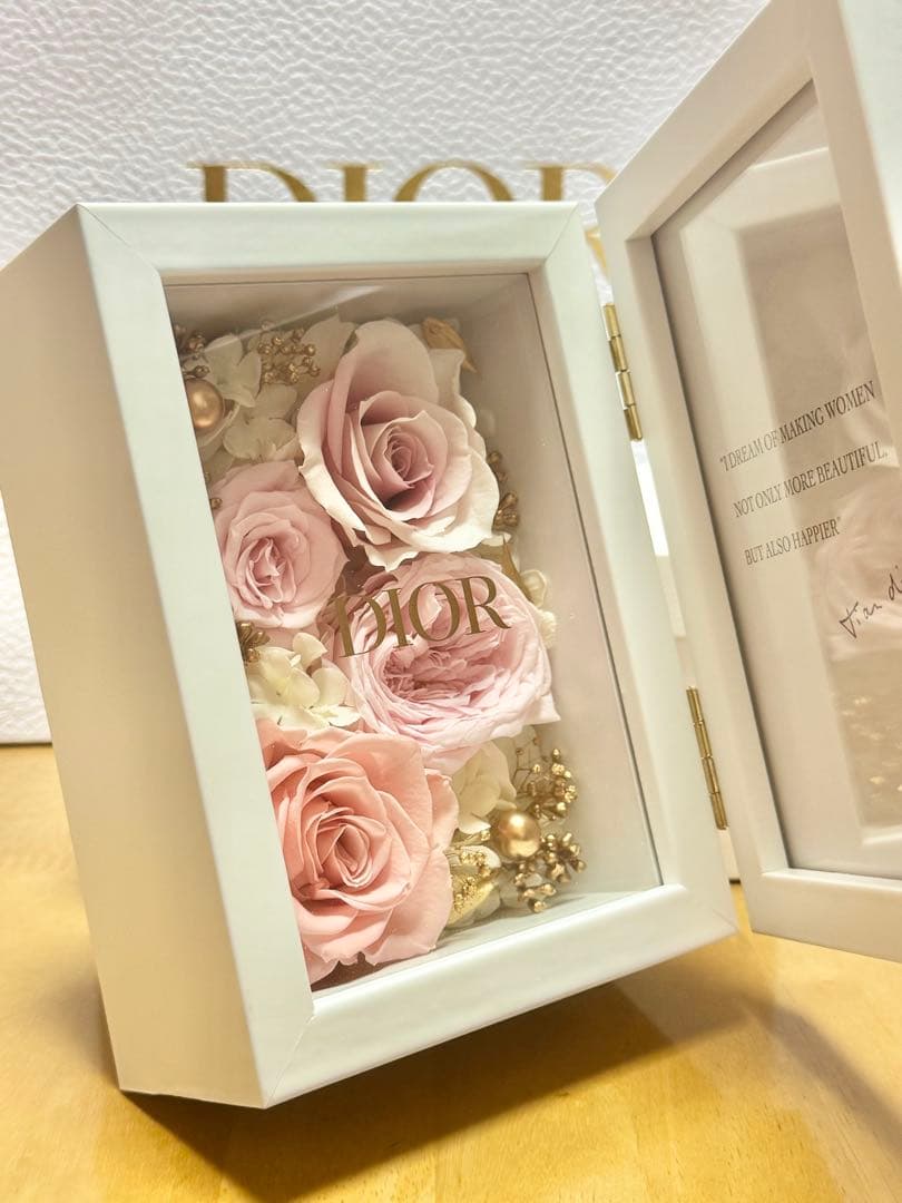 Dior フォトフレーム　プリザーブドフラワー