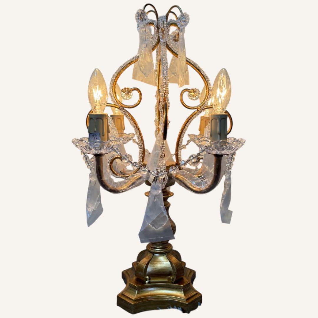 卓上シャンデリア テーブルランプ ケフェウス2 4灯 アンティークゴールド