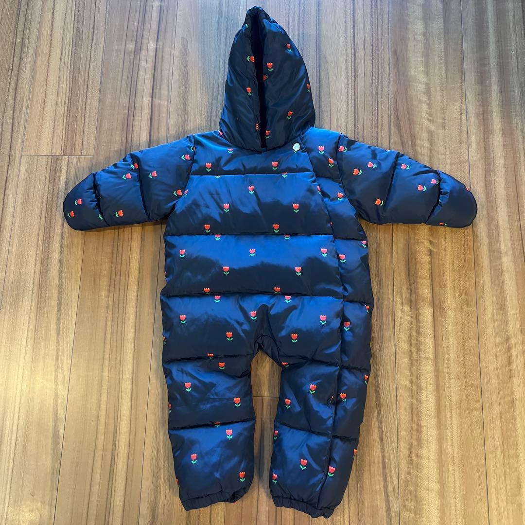 jacadi チューリップ柄スノースーツジャンプスーツ 18M
