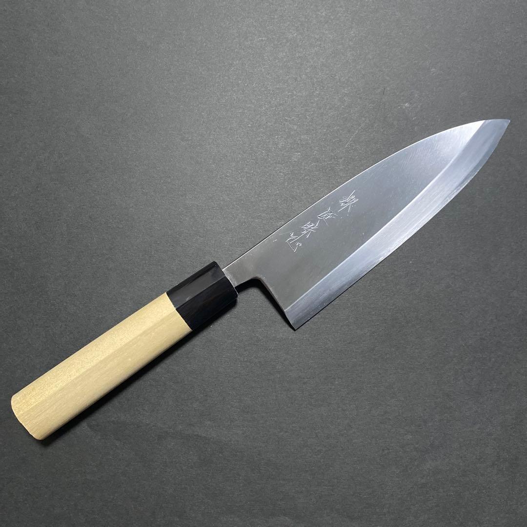 堺匠味正 本霞白出刃６寸(180mm)水牛柄