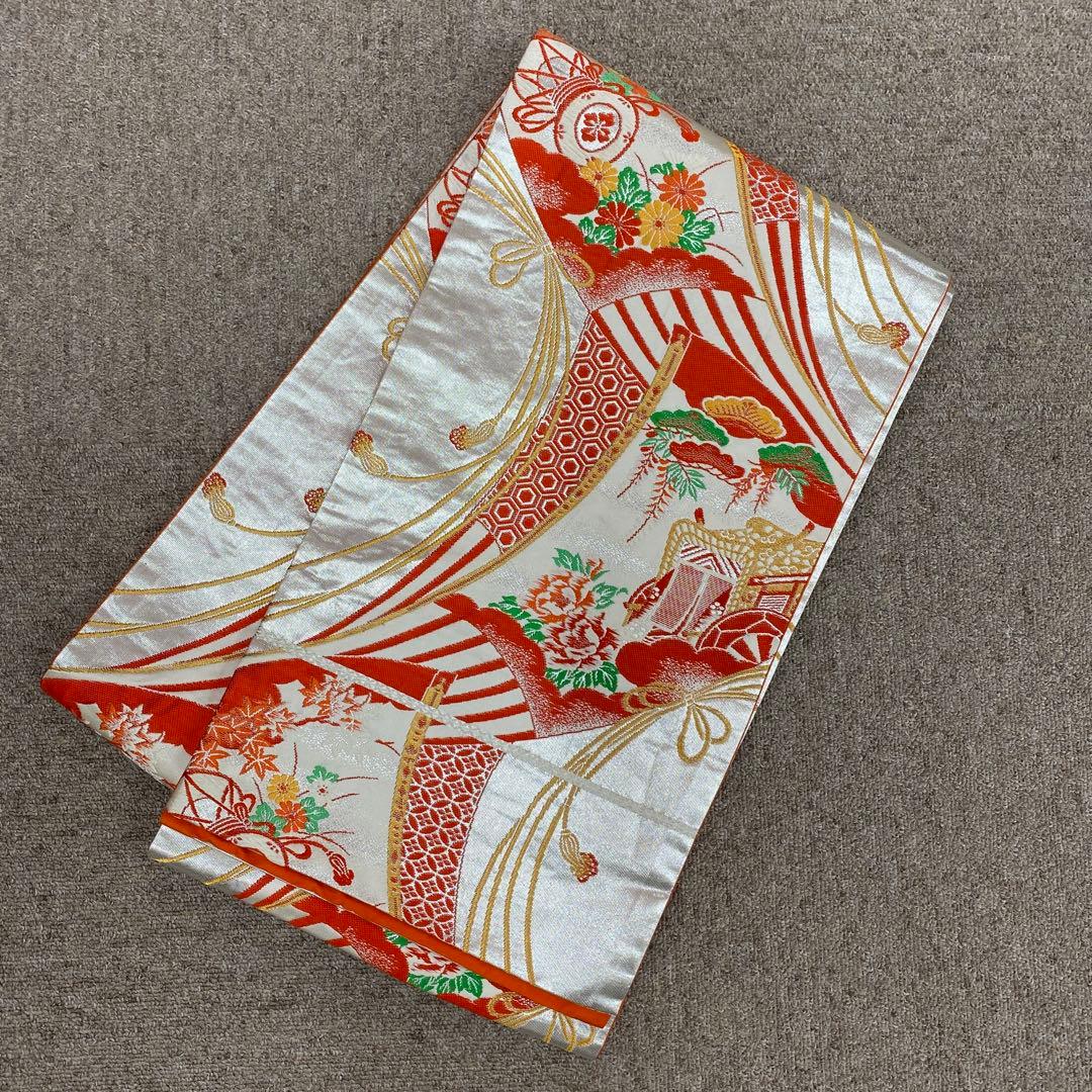 ゆう505agu13◎帯&帯揚げ帯締めしごき&草履バッグ◎