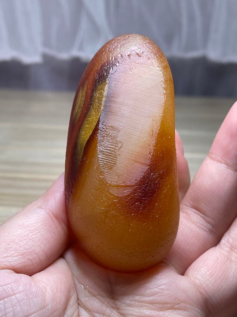 綺麗^ - ^ ❣️ 天然石　瑪瑙  金魚　手彫り置物 原石