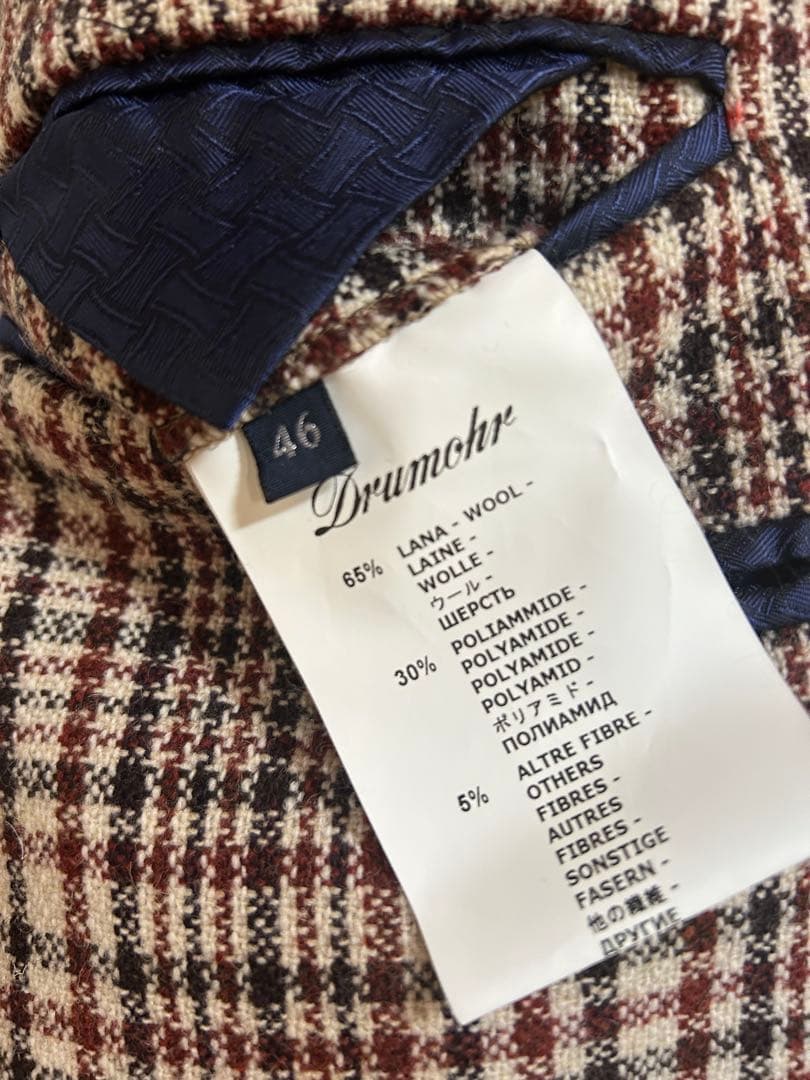 【美品】ドルモア ツイードコート チェック