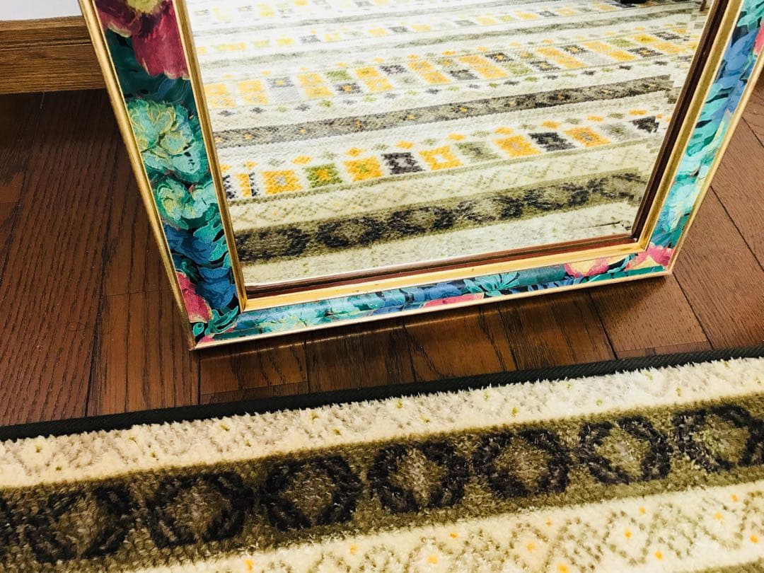 鏡 全身ミラー 家具 お洒落 アンティーク レア 美品