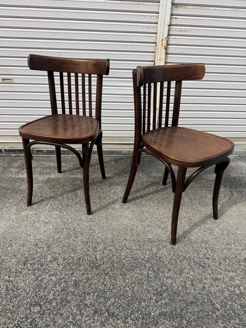 2脚セット チェア TON 曲木 ベントウッド ダークウォールナット