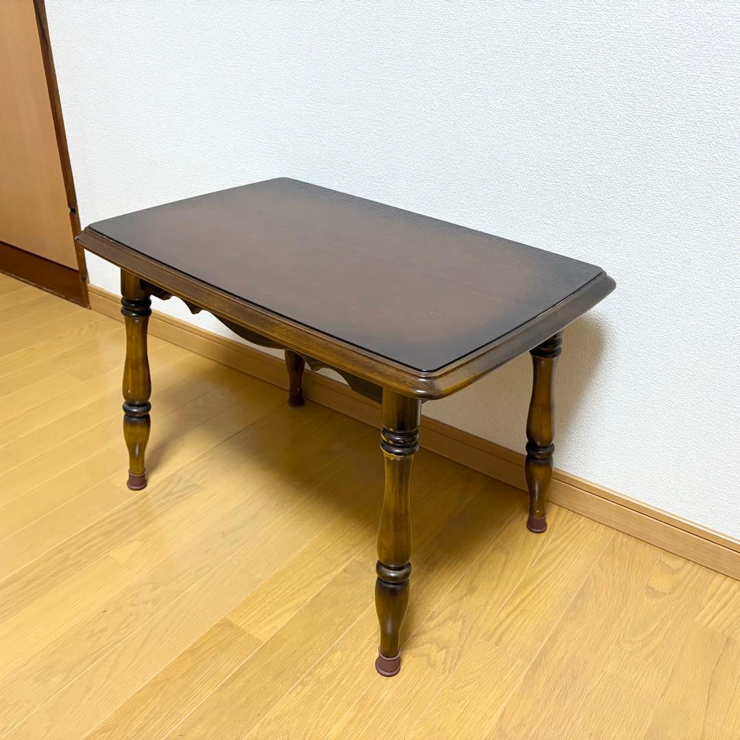 【オールドカリモク】コロニアル　サイドテーブル　リビングテーブル　昭和レトロ