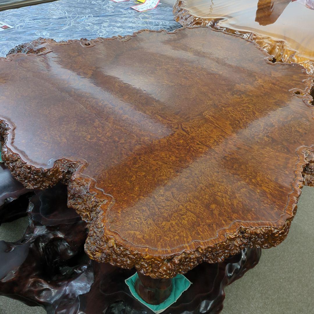 【Cartier LOVE様】未使用 送料込み かえで 無垢こぶ座卓ローテーブル