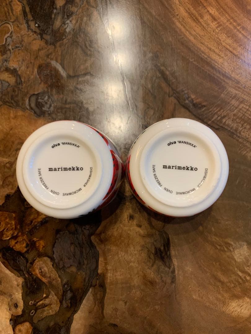 未使用に近い　マリメッコ　マンシッカ　ラテマグ　marimekko いちご　皿