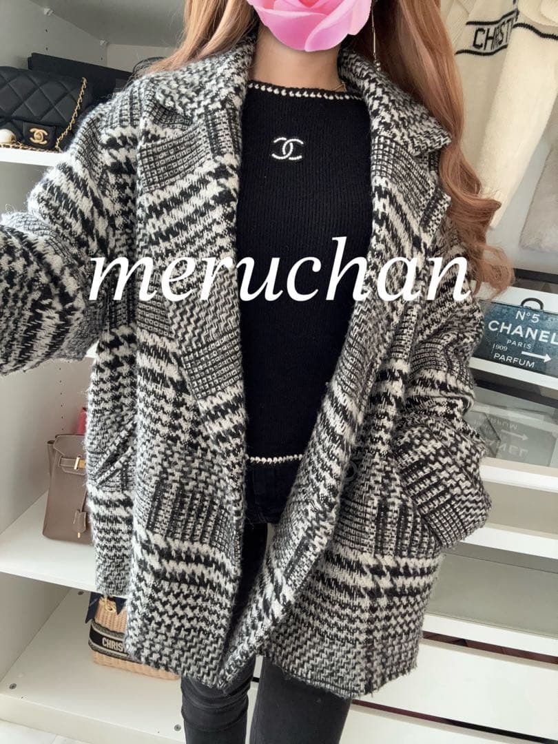 【美品】ROSE BUD オーバーサイズ チェック柄コート アウター