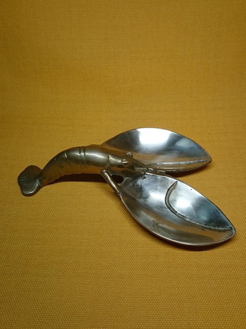 ビンテージ　ザリガニ　銅製　トレー　置物　インテリア　工芸品　美術品　A1290