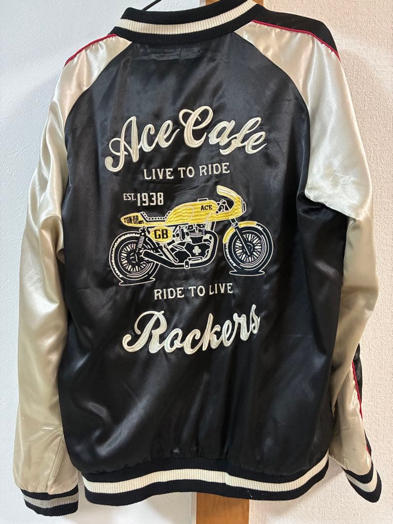 <値下ここまで>エースカフェロンドン スカジャン Live to Ride XL