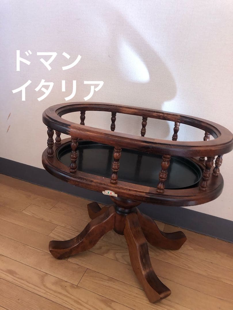 ドマン イタリア　オーバル　コーヒーテーブル　サイドテーブル　花台　ヨーロピアン