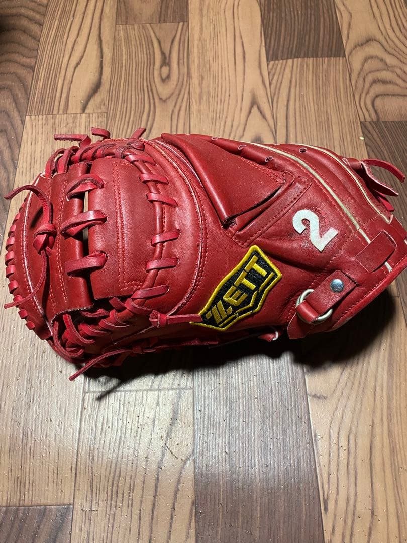 ZETT キャッチャーミット　左　レッド BRCB3412