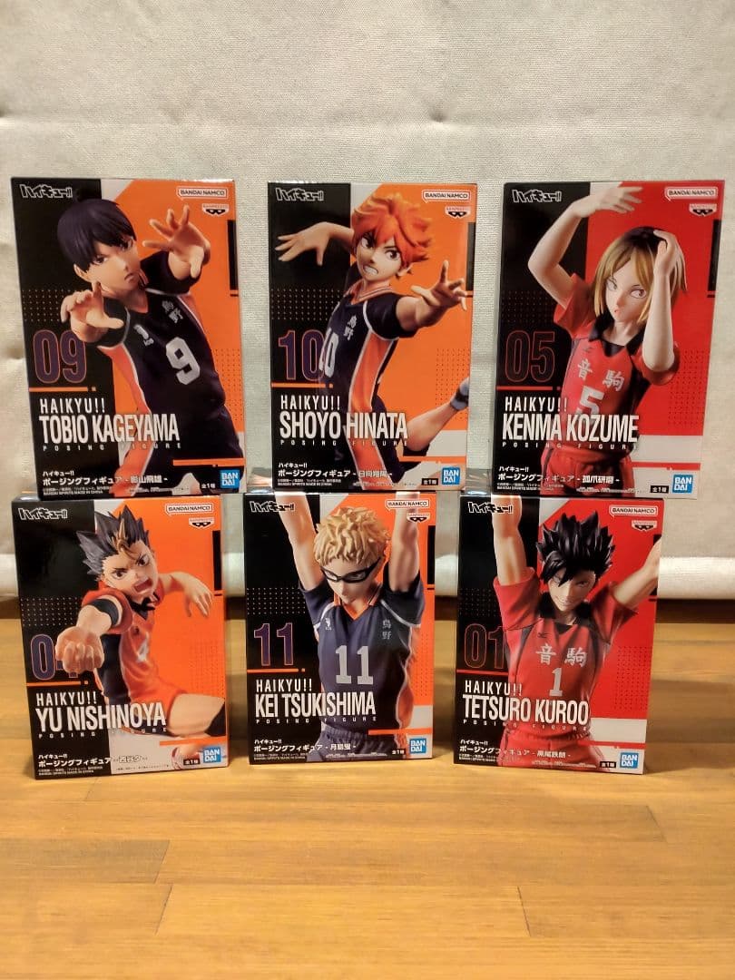 ハイキュー！！　ポージングフィギュア　日向　影山　月島　西谷　孤爪　黒尾