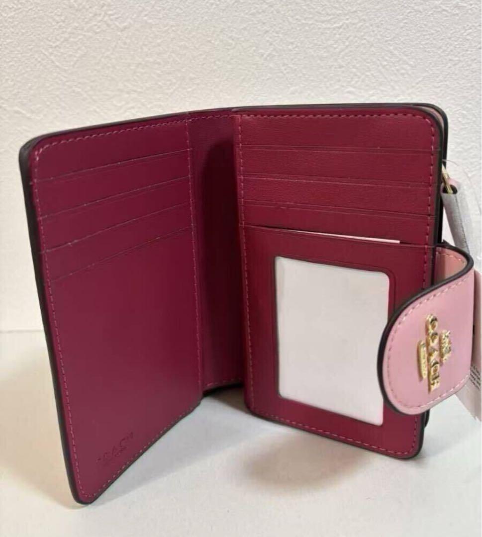 COACH 二つ折り財布　ピンク