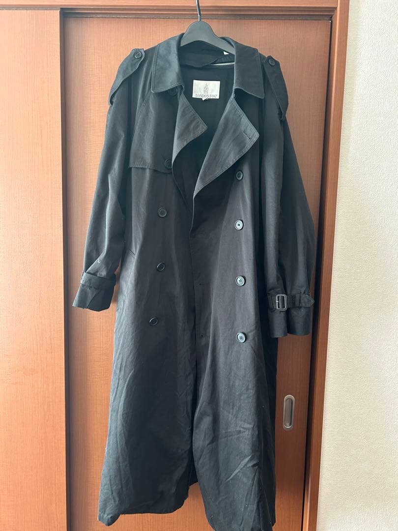 LONDON FOG 黒 トレンチコート LONG 古着　アメカジ