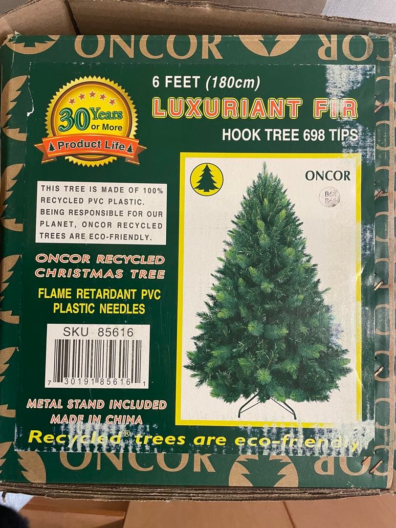 ONCOR 6フィート クリスマスツリー