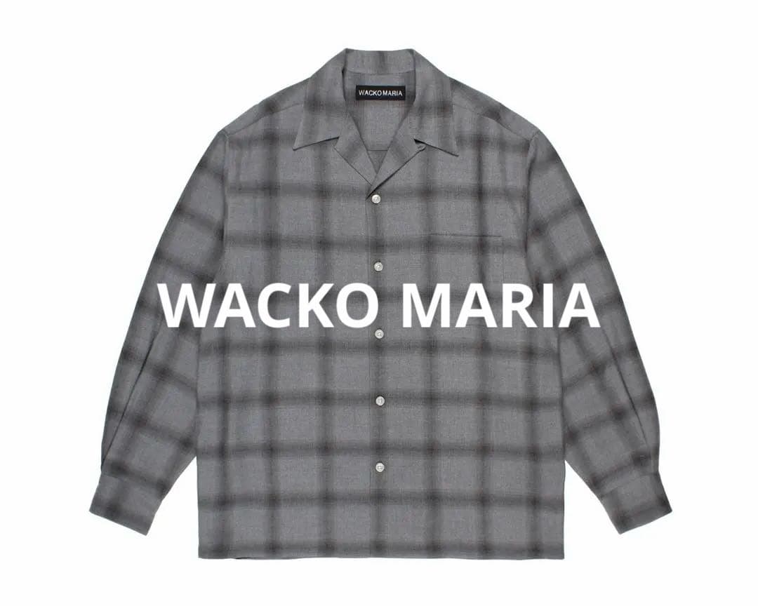 ワコマリア OMBRE CHECK OPEN COLLAR SHIRT L/S