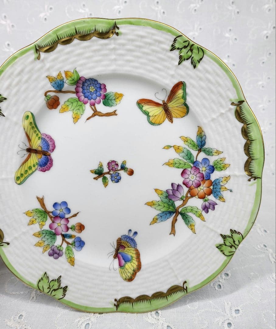 美品✨ヘレンド ヴィクトリアブーケ サラダ デザート プレート17 皿 花蝶①
